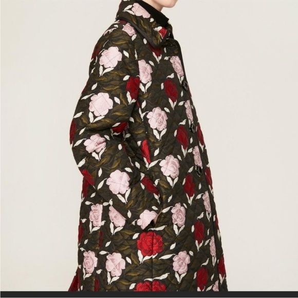 kate spade Floral Puffer Jacket - Red and Pink - Picture 2 of 8